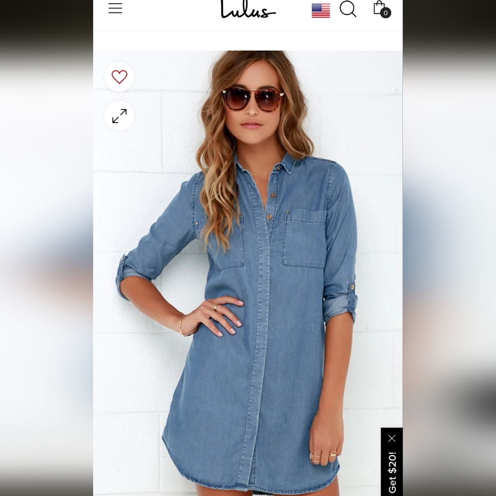 Chambray shirt dress
